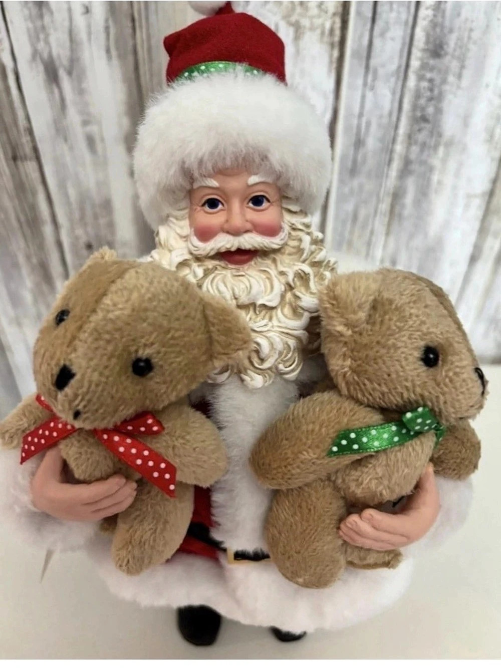 Department 56 Grin and Bear It Santa with Two Bears